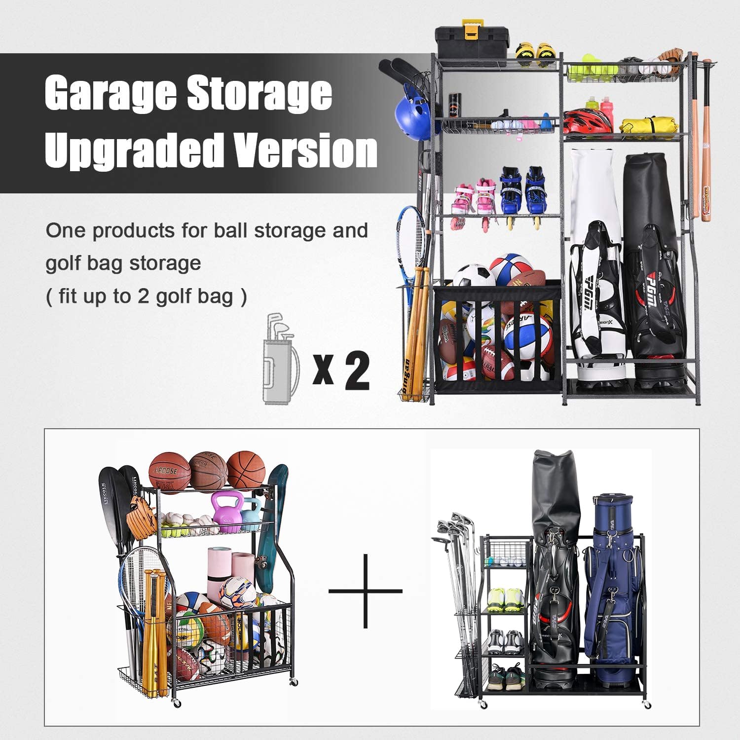 Garage Sports Equipment Storag - Golf Equipment Organizer For Garage 评论和价格
