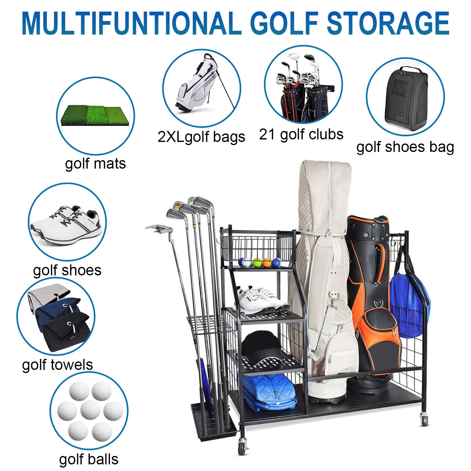 Golf Bag Storage Garage Organi - Golf Equipment Garage Storage 评论和价格