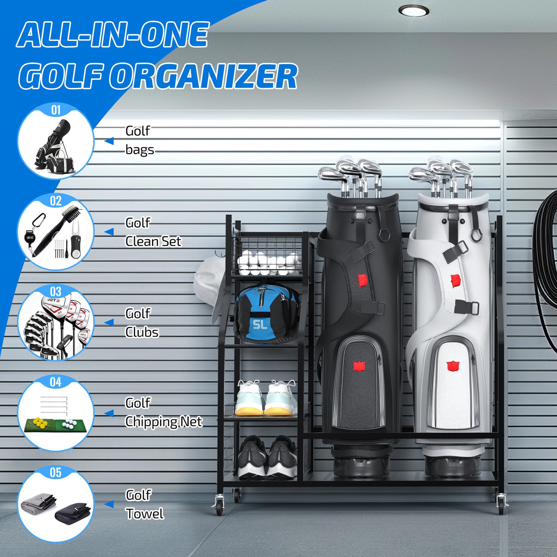 #Cross-border Standing Type Me - Golf Equipment Garage Storage 评论和价格