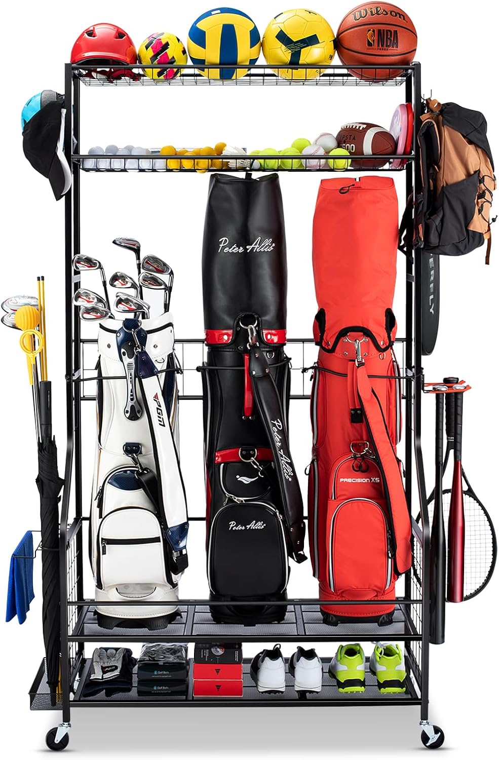 Golf Bag Storage Organizer Rac - Golf Equipment Organizer For Garage 评论和价格
