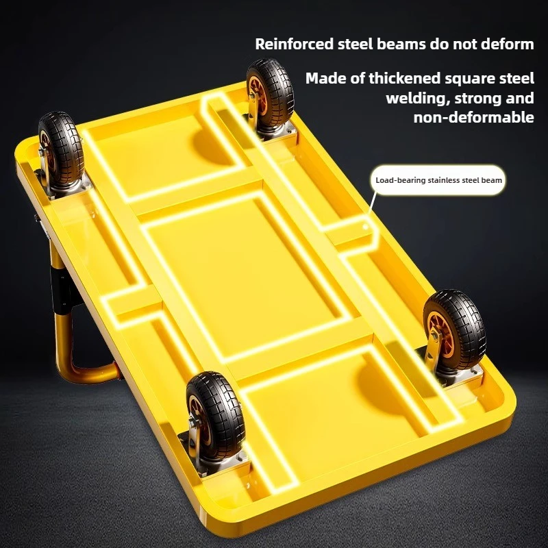 Folding flatbed handcart, sile - Pull Cart Fold 评论和价格