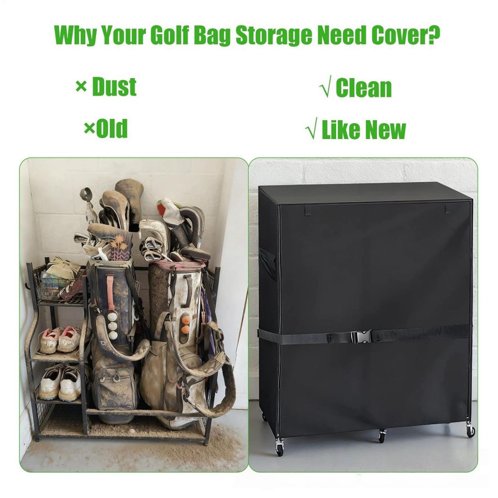Dust Cover for Golf Storage Ra - Golf Equipment Organizer For Garage 评论和价格