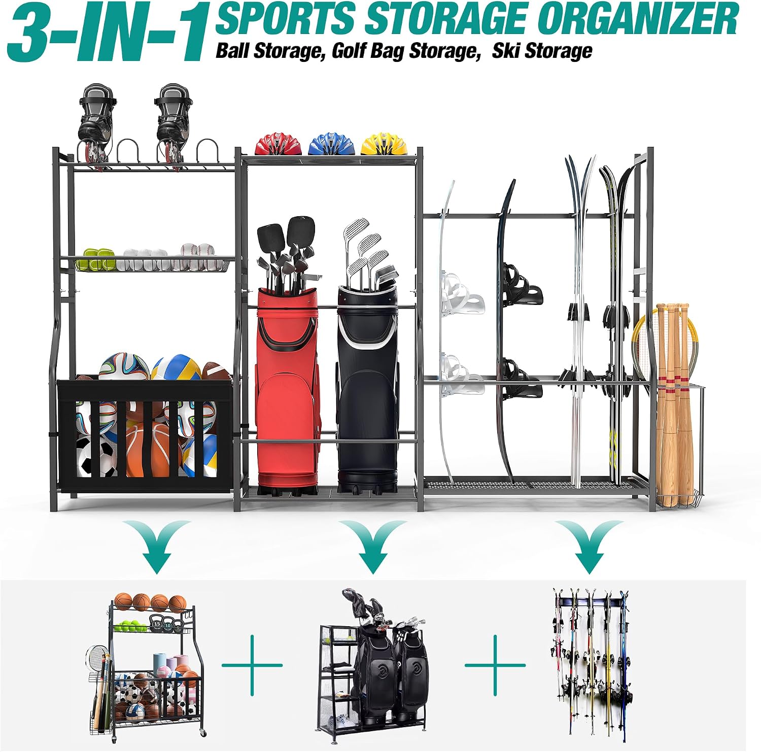 Sports Equipment Organizer Gol - Golf Equipment Organizer For Garage 评论和价格