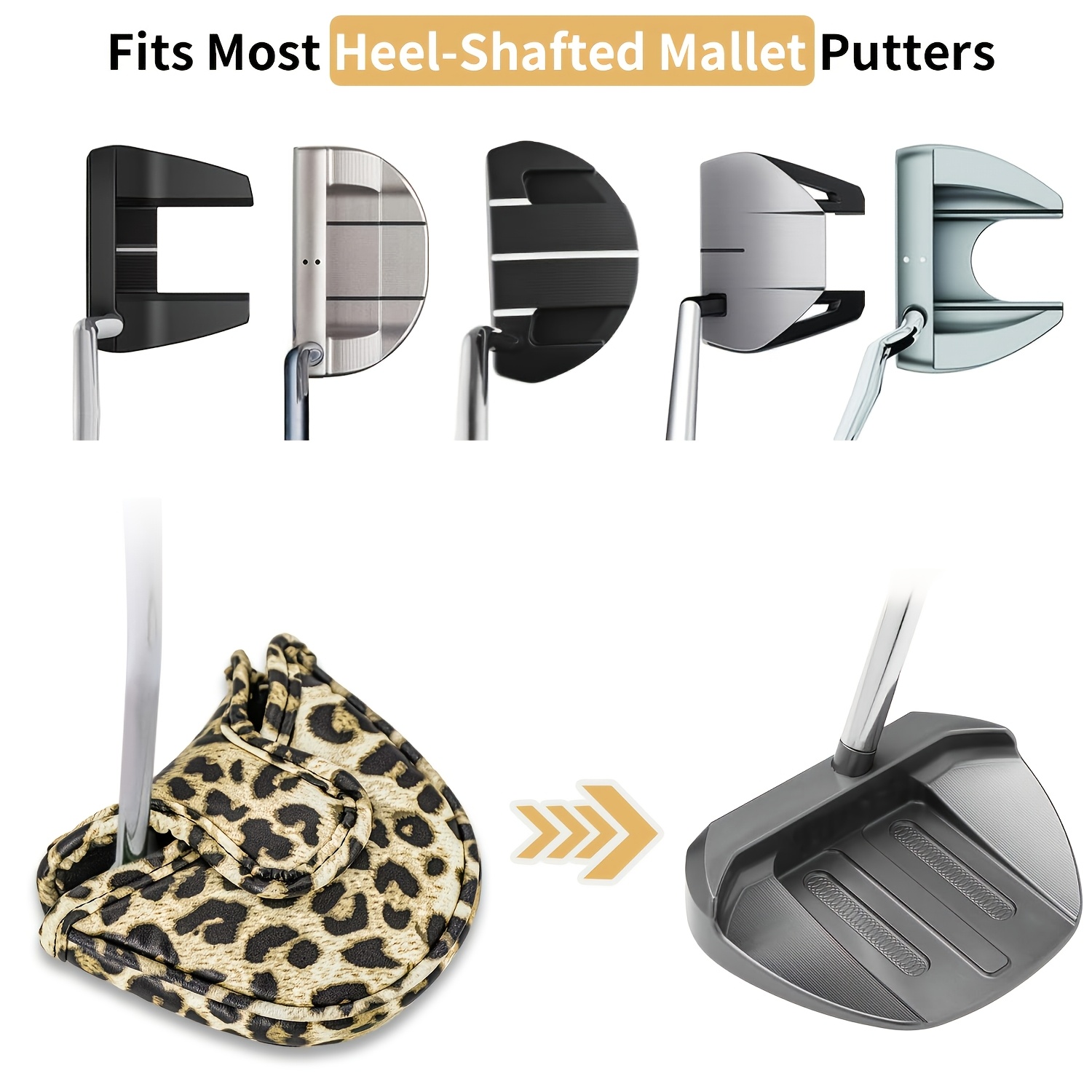 1pc Leopard Print Golf Putter  - Putter Mallet Blade 评论和价格