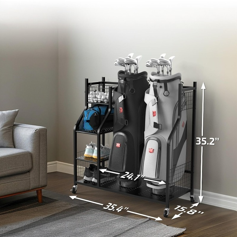 Golf Bag Storage Rack, Club Di - Golf Equipment Garage Storage 评论和价格