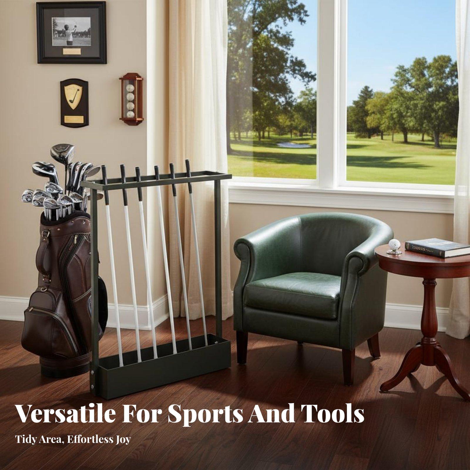 Golf Club Rack Holder for 9 Go - Golf Equipment Organizer For Garage 评论和价格