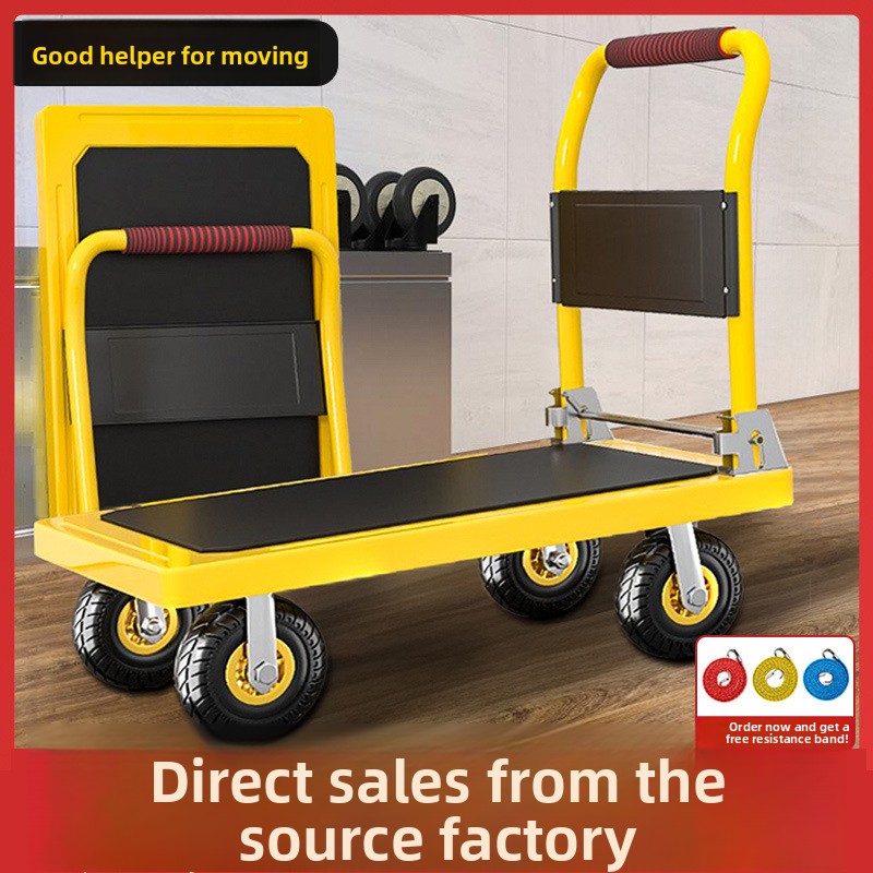 Folding flatbed handcart, sile - Pull Cart Fold 评论和价格