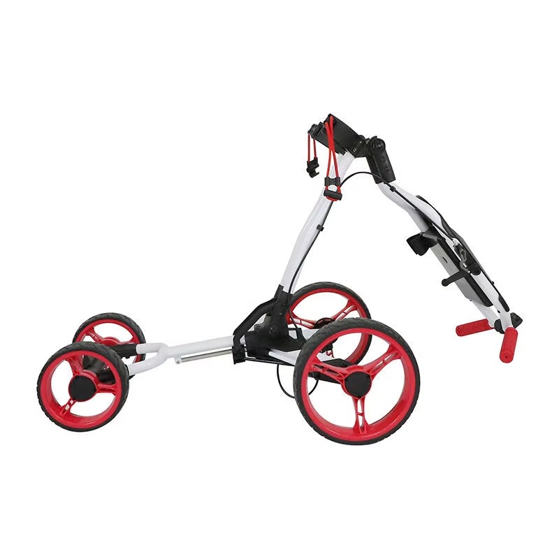 Golf Push Cart 4 Wheel Sturdy  - Pull Cart Fold 评论和价格