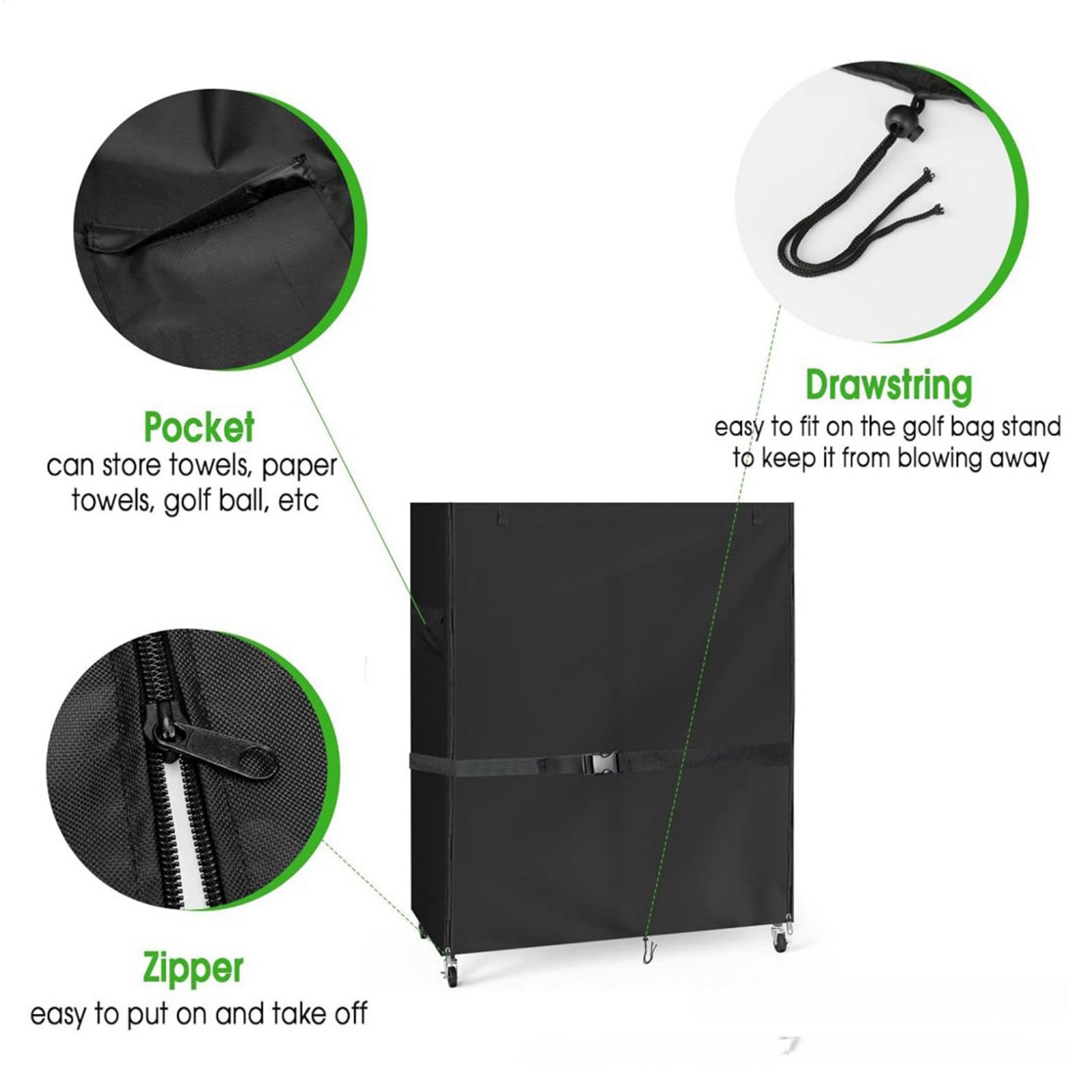 Golf Bag Dust Cover Oxford Wat - Golf Equipment Garage Storage 评论和价格