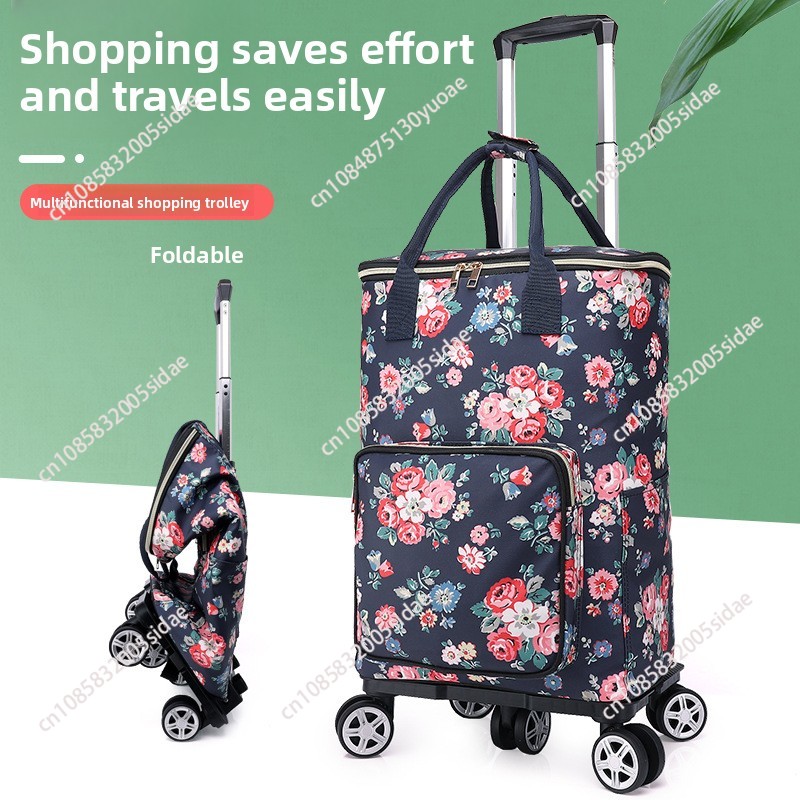 New Grocery Cart  Tin Foil Ins - Pull Cart Fold 评论和价格