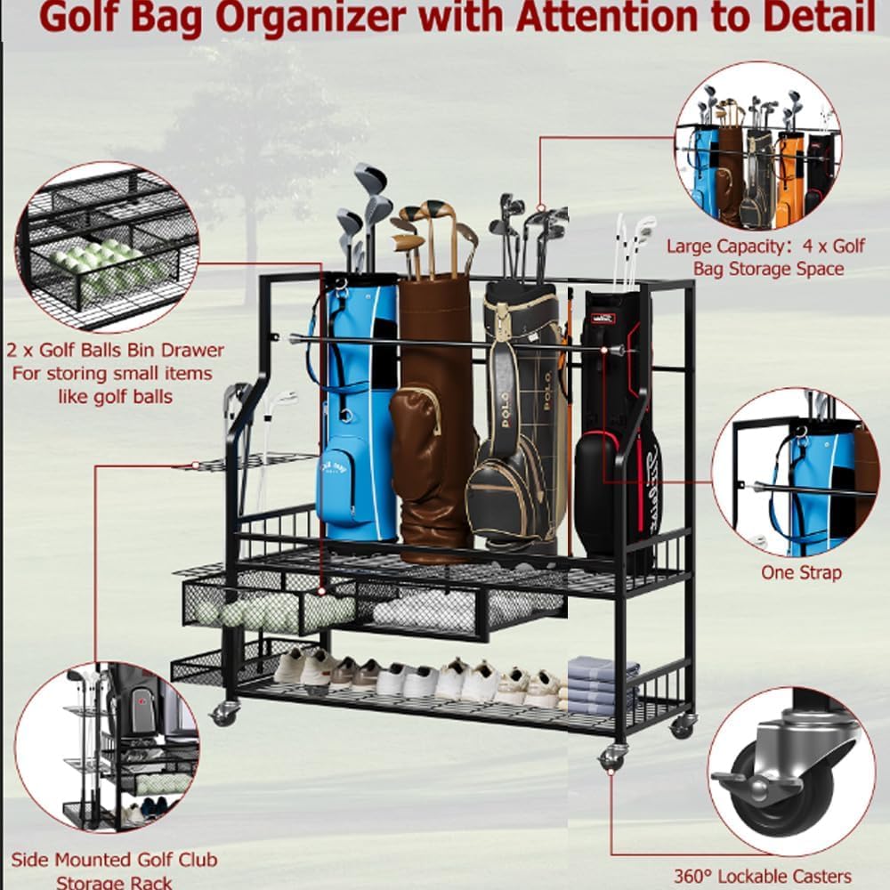 Golf Bag Storage Garage Organi - Golf Equipment Organizer For Garage 评论和价格