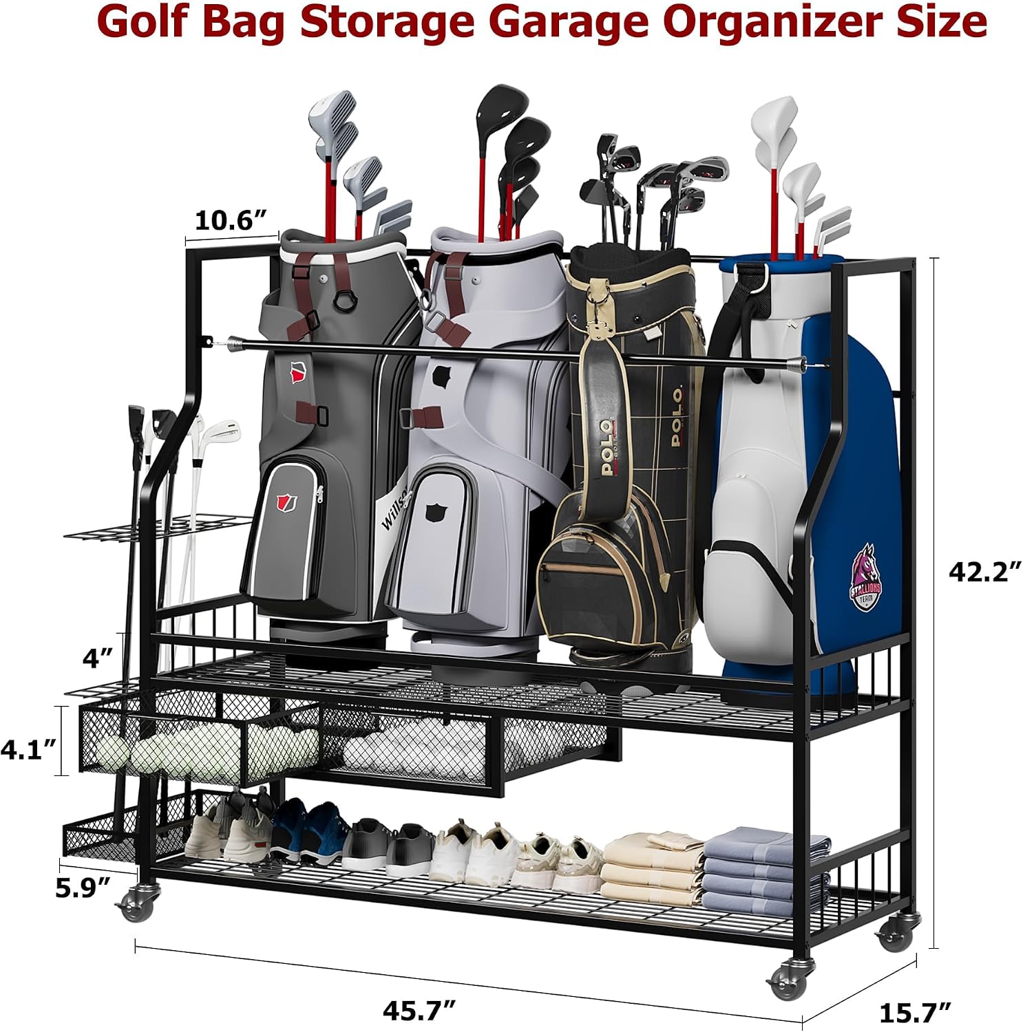 Golf Bag Storage Garage Organi - Golf Equipment Organizer For Garage 评论和价格
